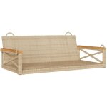 Balancelle beige 109x62x40 cm rsine tresse vidaxl