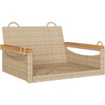 Balancelle beige 63x62x40 cm rsine tresse
