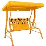 Vidaxl - balancelle pour enfants jaune 115x75x110 cm tissu