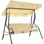 Balancelle de jardin blanc crme 170 x 110 x 153 cm