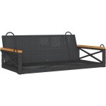 Balancelle noir 109x62x40 cm r�sine tress�e vidaxl