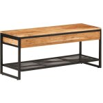 Banc � chaussures 110x35x45 cm bois massif d'acacia et fer vidaxl