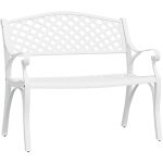 Vidaxl - banc de jardin 102 cm aluminium coulé blanc Vidaxl - banc de jardin 102 cm aluminium coulé blanc