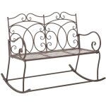 Vidaxl - banc de jardin 104 cm fer marron antique
