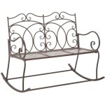 Vidaxl - banc de jardin 104 cm fer marron antique