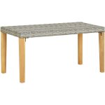Vidaxl - banc de jardin 120 cm gris r�sine tress�e et bois d'acacia