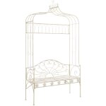 Vidaxl - banc de jardin 122 cm fer blanc antique