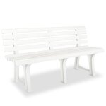 Vidaxl - banc de jardin 145, 5 cm plastique blanc