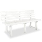 Vidaxl - banc de jardin 145, 5 cm plastique blanc