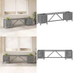 Vidaxl - banc de jardin avec 2 jardini�res 150 cm bois d'acacia gris - banc de jardin - banc ext�rieur ...