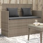 Vidaxl - banc de jardin avec coussins gris rsine tresse