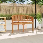 Banc de jardin en forme de banane 120 cm teck solide vidaxl