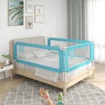 Vidaxl - barrire de scurit de lit d'enfant bleu 180x25 cm tissu