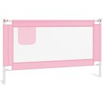 Vidaxl - barri�re de s�curit� de lit d'enfant rose 140x25 cm tissu