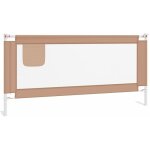Vidaxl - barrire de scurit de lit d'enfant taupe 190x25 cm tissu