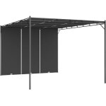 Vidaxl - belv�d�re de jardin avec rideau lat�ral 4x3x2, 25 m anthracite
