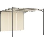 Vidaxl - belv�d�re de jardin avec rideau lat�ral 4x3x2, 25 m cr�me