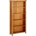 Vidaxl - biblioth�que � 5 �tag�res 70x22x140 cm bois de ch�ne massif