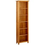 Vidaxl - biblioth�que � 6 niveaux 52x22x180 cm bois de ch�ne massif