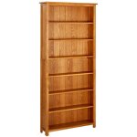 Vidaxl - biblioth�que � 7 niveaux 90x22, 5x200 cm bois de ch�ne massif
