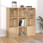 Biblioth�que ch�ne sonoma 98x30x98 cm bois d'ing�nierie vidaxl