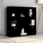 Biblioth�que noir 98x30x98 cm agglom�r�