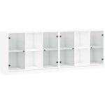 Vidaxl - biblioth�que avec portes blanc 204x37x75 cm bois d'ing�nierie