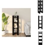 Vidaxl - biblioth�que / s�parateur de pi�ce noir 41x35x125 cm pin massif - biblioth�que - biblioth�que ...