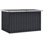 Vidaxl ? coffre de jardin anthracite 149x99x93 cm ? acier galvanis� robuste ? ouverture facile avec couvercle ...