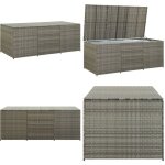 Boîte de rangement de jardin résine tressée 180x90x70 cm gris - coffre de rangement - boîte de rangement ... Boîte de rangement de jardin résine tressée 180x90x70 cm gris - coffre de rangement - boîte de rangement ...