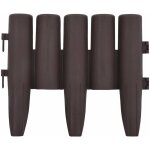 Bordures de pelouse 36 pcs marron 10 m pp vidaxl