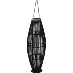 Bougeoir suspendu bambou noir 95 cm vidaxl