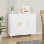 Buffet blanc 90x34x80 cm bois d'ingnierie vidaxl