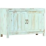 Vidaxl - buffet bleu clair 110x35x70 cm bois de manguier massif