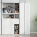 Vidaxl ? buffet haut blanc 30x42, 5x185 cm ? bois d'ing�nierie r�sistant � l'humidit� ? grand espace ...