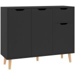 Buffet noir brillant 90x30x72 cm bois d'ingénierie vidaxl Buffet noir brillant 90x30x72 cm bois d'ingénierie vidaxl
