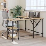 Vidaxl - bureau ch�ne sonoma 139x139x75 cm bois d'ing�nierie