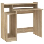 Vidaxl - bureau avec lumi�res led ch�ne 97x45x90 cm bois d'ing�nierie