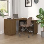 Vidaxl - bureau marron miel 110x50x75 cm bois massif de pin Vidaxl - bureau marron miel 110x50x75 cm bois massif de pin