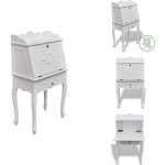 Vidaxl - bureau en style fran�ais bois - bureau fran�ais - bureau vintage - meuble de bureau - bureau ...