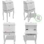 Vidaxl - bureau en style fran�ais bois - bureau fran�ais - bureau vintage - meuble de bureau - bureau ...