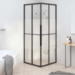 Vidaxl - cabine de douche esg semi - dépoli 80x80x180 cm noir Vidaxl - cabine de douche esg semi - dépoli 80x80x180 cm noir