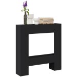 Vidaxl - cadre de chemin�e noir 81x18x82 cm bois d'ing�nierie