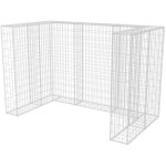 Vidaxl - cadre � gabion de poubelle double acier 180 x 100 x 120 cm