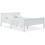 Cadre de lit sans matelas blanc bois de pin massif 160x200 cm vidaxl