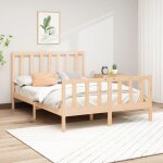 Cadre de lit bois de pin massif 140x190 cm Cadre de lit bois de pin massif 140x190 cm