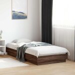 Cadre de lit sans matelas ch�ne marron 90x190cm bois ing�nierie vidaxl