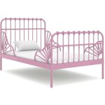 Vidaxl - cadre de lit extensible rose mtal 80x130 / 200 cm