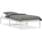 Cadre de lit mtal blanc 90x190 cm