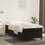 Sommier � lattes de lit noir 90x190 cm velours